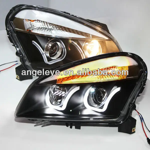 2007 2013 год для Nissan Dualis Qashqai светодиодный U Тип Ангельские глазки фар LD|eye led|angel eyes ledled