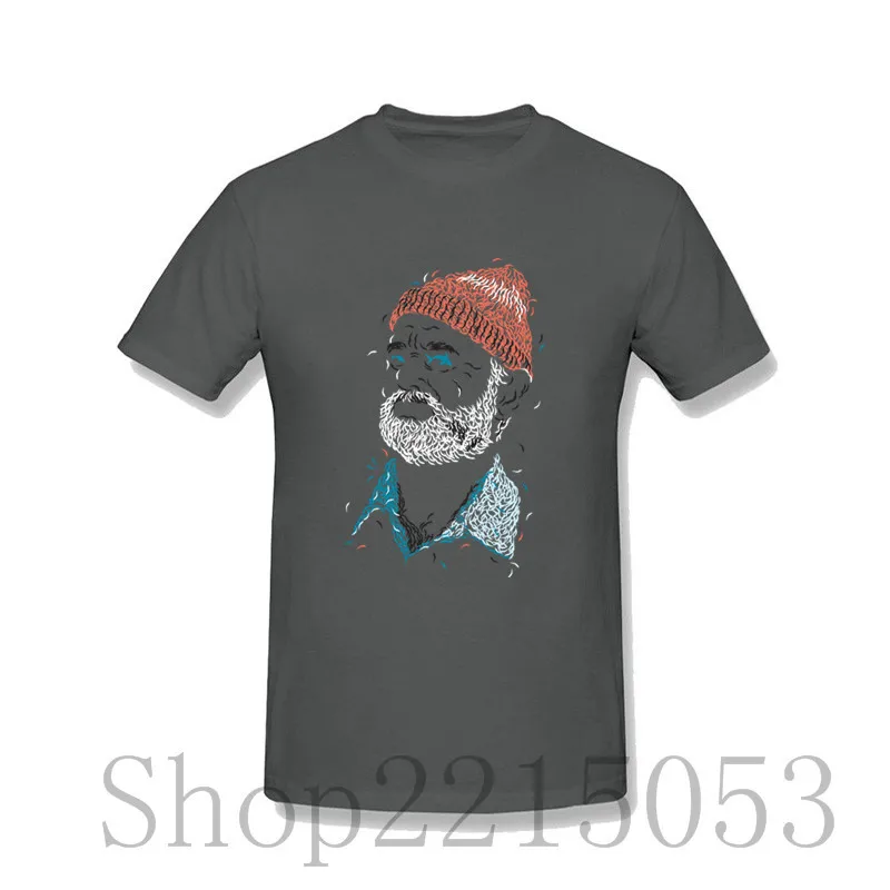 Забавная футболка Zissou Of Fish для мужчин 100% хлопок негабаритная Молодежная Футболка