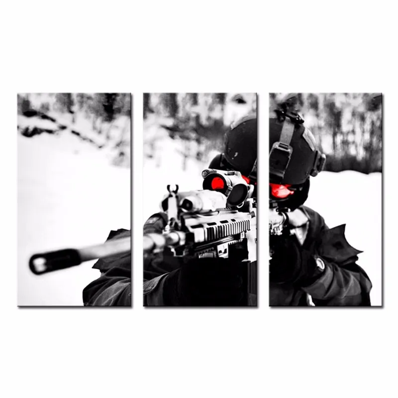 Абстрактная живопись настенное искусство маслом HD печать фото 3 панели