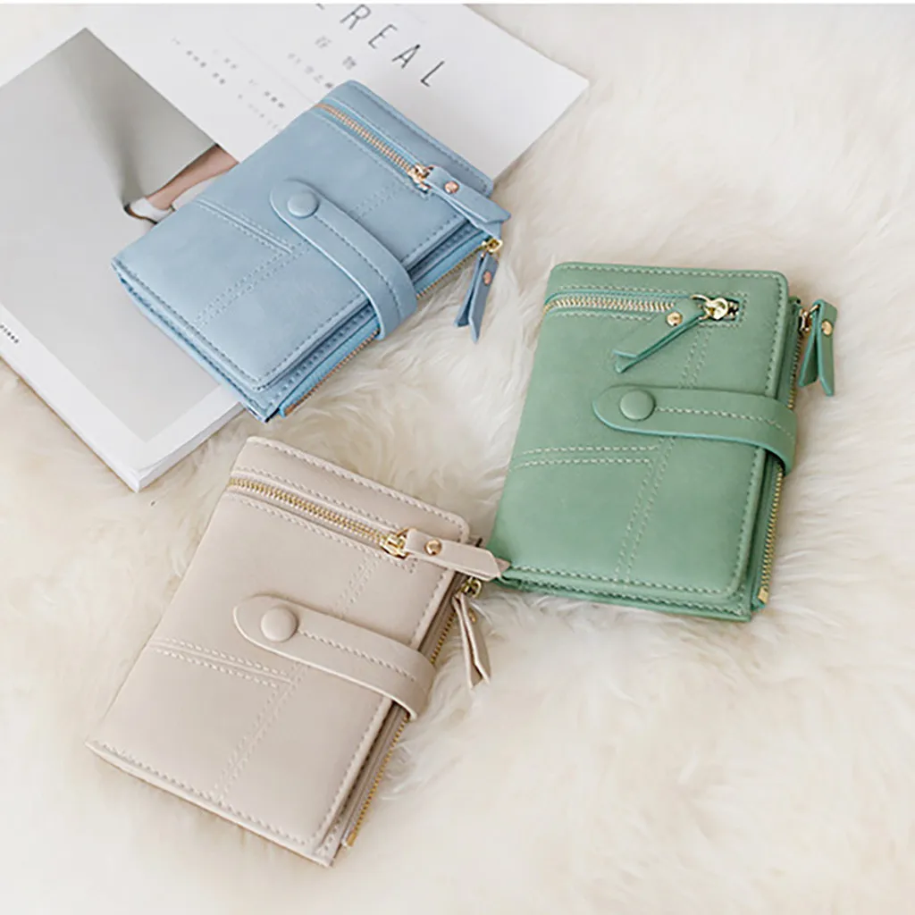 Женская сумочка, короткий бумажник, мини-кошельки, маленькие складывающиеся женские кошельки для монет, держатель карт, портмоне из кожи для женщин.