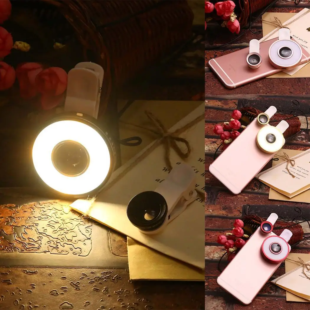 Smartphones On 6 Angle Kit 1 Fisheye In Macro Light Clip Wide For LED Lens | Мобильные телефоны и аксессуары