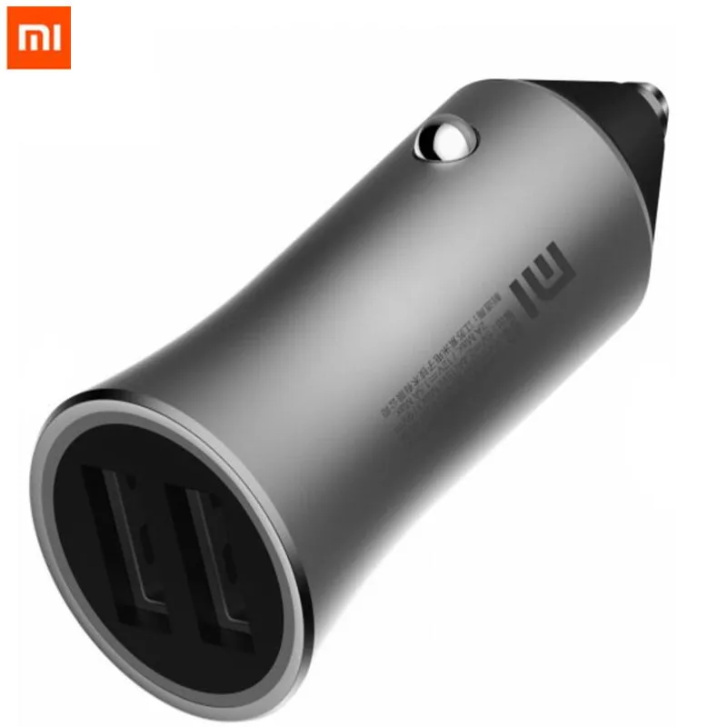 Автомобильное зарядное устройство Xiaomi универсальное быстрое с двумя USB портами 5