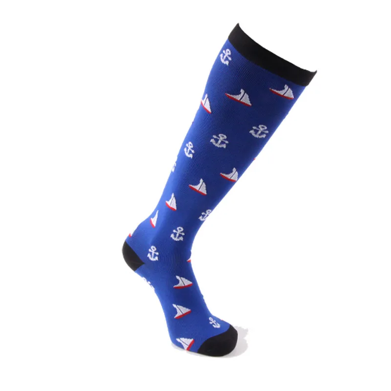 L-1 pairs Compression Socks Men& Women Fit Running,Nurses, Flight Travel& Maternity Pregnancy- Boost Stamina, Executive Length Fancies - Цвет: L-1 pairs