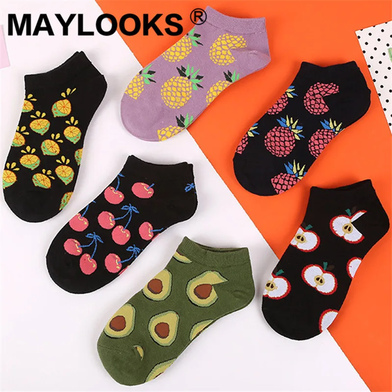 Maylooks 2019 новые продукты женские хлопковые карамельный цвет короткие носки