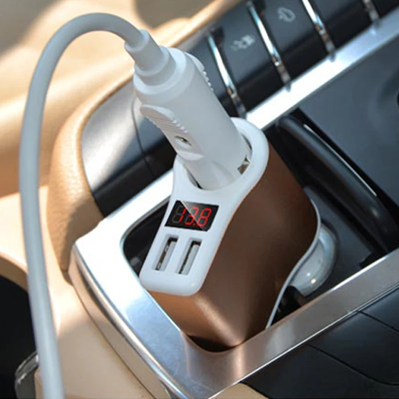 Автомобильное зарядное устройство с двумя портами 2.4A USB Smart Auto для мобильного