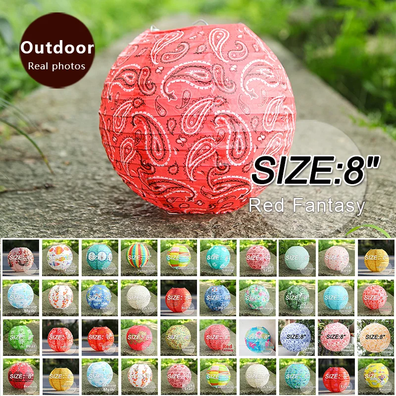 8 &quotКрасный фантазия Китайский Новый год украшения дома бумажные фонари Дети