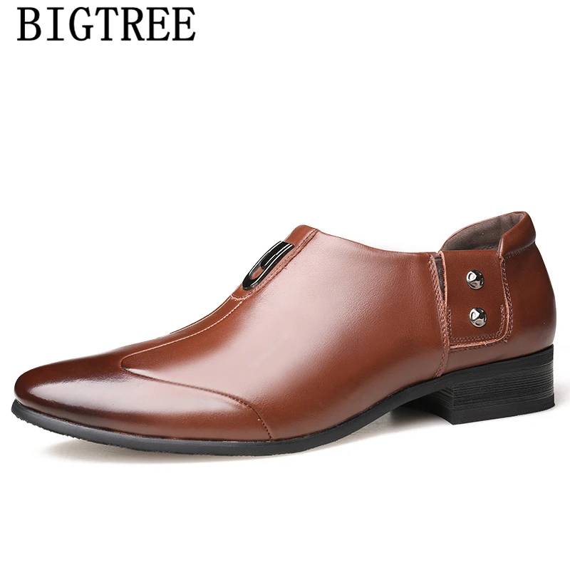 Туфли Sepatu мужские классические натуральная кожа без застежки обувь для офиса |