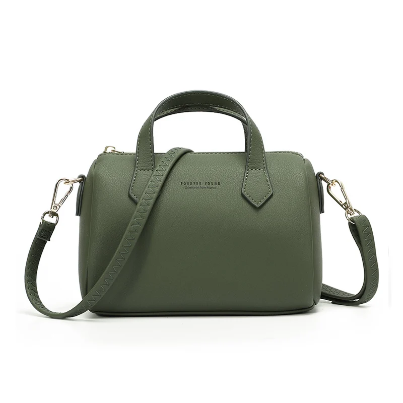 Army Green WEICHEN мини Бостонская сумка на плечо для женщин кожаные длинные сумки женская сумка через плечо Bolsa Sac модная женская маленькая сумка - Цвет: Army Green