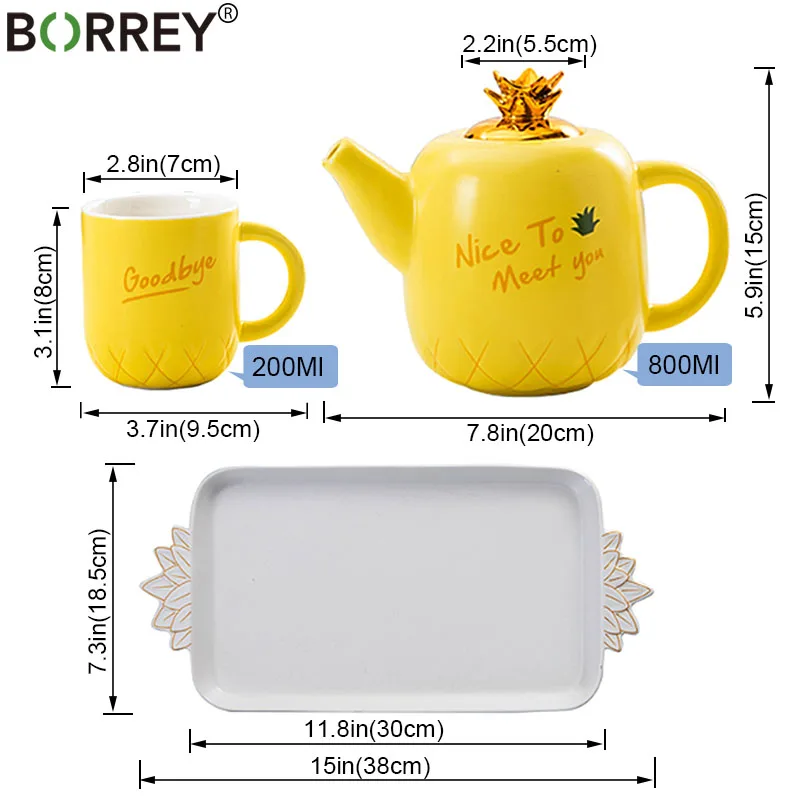 BORREY 6 шт. набор керамических чайников Европейская кофейная чашка кофейных чашек с