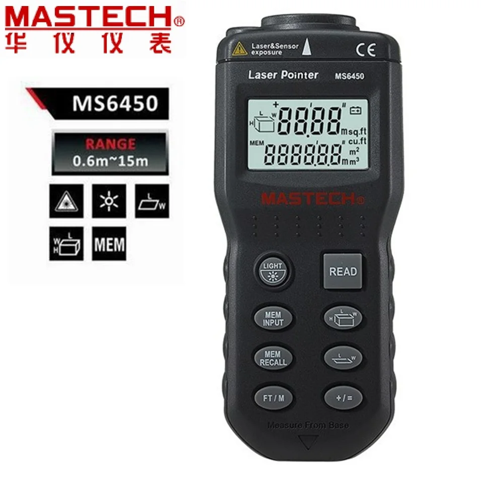 MASTECH MS6450 Руководство Лазерная Ультразвуковой дальномер лазерный medidor Длина