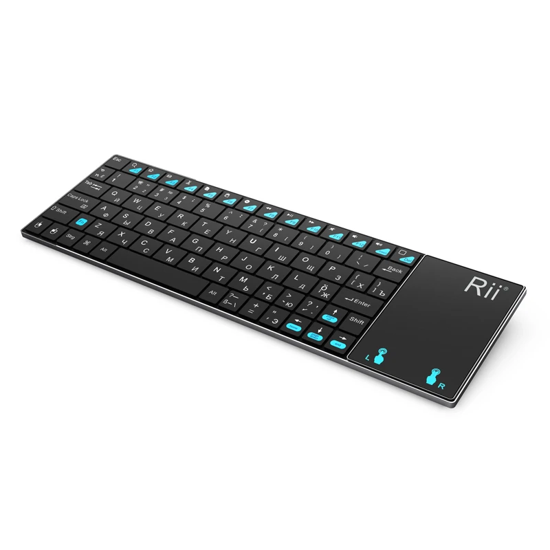 Беспроводная мини клавиатура Rii K12 +/i12 + 2 4 ГГц с сенсорной панелью и мышью для ПК