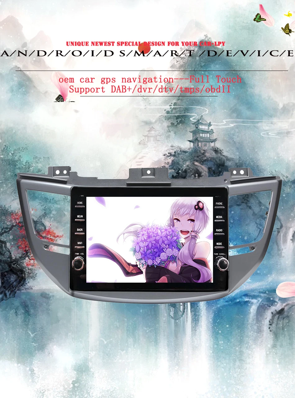 Android 9,0 автомобильный dvd для hyundai Tucson/ix35 gps навигация радио 4+ 64G стерео Мультимедийный Плеер 2.5D экран