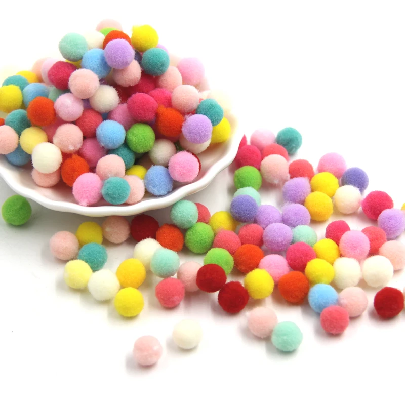 500PCS 10MM DIY Soft Pom Poms Ball Pompoms Balls Handmade Craft Tools Home Garden&ampWedding Decoration&ampSewing Accessorie 2Styles | Дом и
