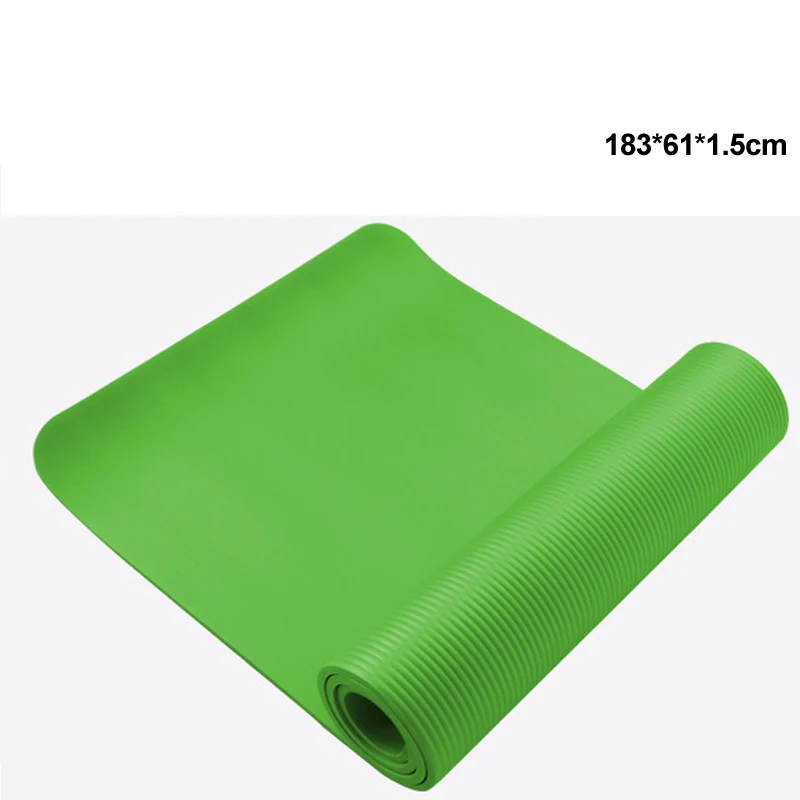 10mm15mm Нескользящие коврики для йоги для фитнеса безвкусная Гимнастика-Пилатес Спортивные щитки для упражнений - Цвет: Темный хаки