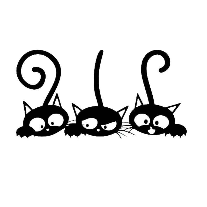 

Three Cutes Cats For Auto Car Window Vinyl Decal Sticker Decals Decor Cute And Interesting Fashion Sticker Decals