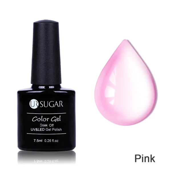 Pink Ur Sugar 7,5 мл Опаловый Желейный гель замачиваемый УФ-Гель-лак для маникюра, нейл-арта, полувернис, Перманентный лак, лак для ногтей DIY - Цвет: Pink