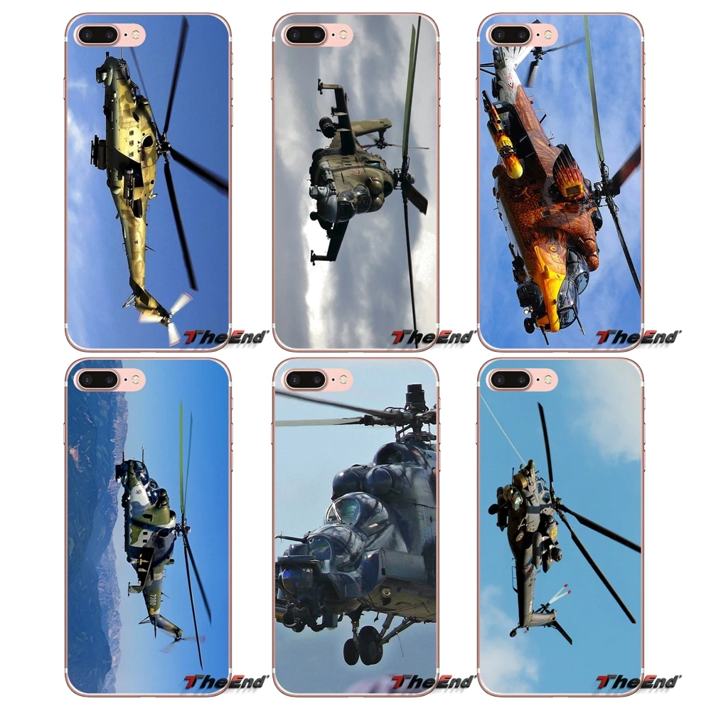 Mil Mi 24 задний вертолет военный чехол для iPhone X 4 4S 5 5S 5C SE 6 6S 7 8 Plus Samsung Galaxy J1 J3 J5 J7 A3 A5 2016