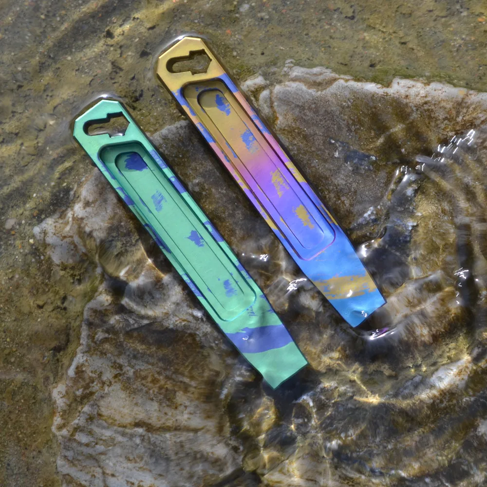 EDC Gear Titanium Pry Bar Everyday Carry Multi Tool Keychain Screwdriver Convenient Pocket Tool