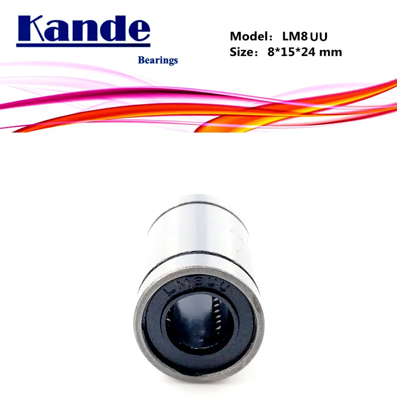 

LM8UU 1pc High quality LM8 Linear Bearing 8x15x24 mm LM8 UU for 3d printer Linear Bearing SM8UU