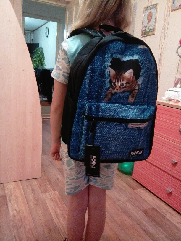 

FORUDESIGNS Animal Prints School Bags for Student Girls 3D Yorkshire Puzzle Print Teenagers Schoolbag Travel Laptop Shoulder Bag