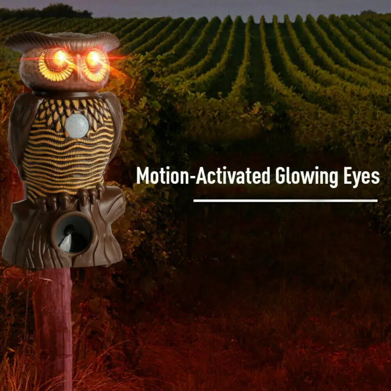 Сова оповещение статуя Совы без пестицидов Ультразвуковой Отпугиватель