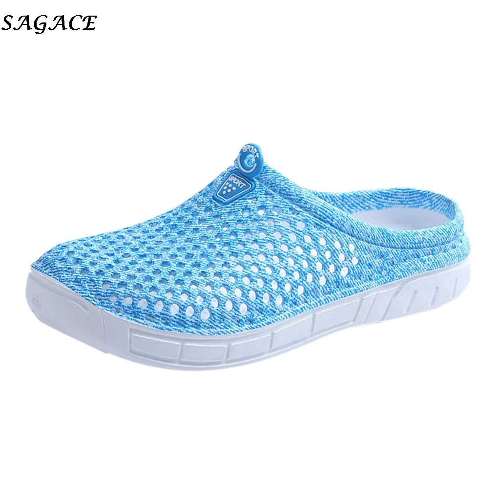 Шлепанцы SAGACE женские летние сетчатые дышащие Нескользящие плоская подошва