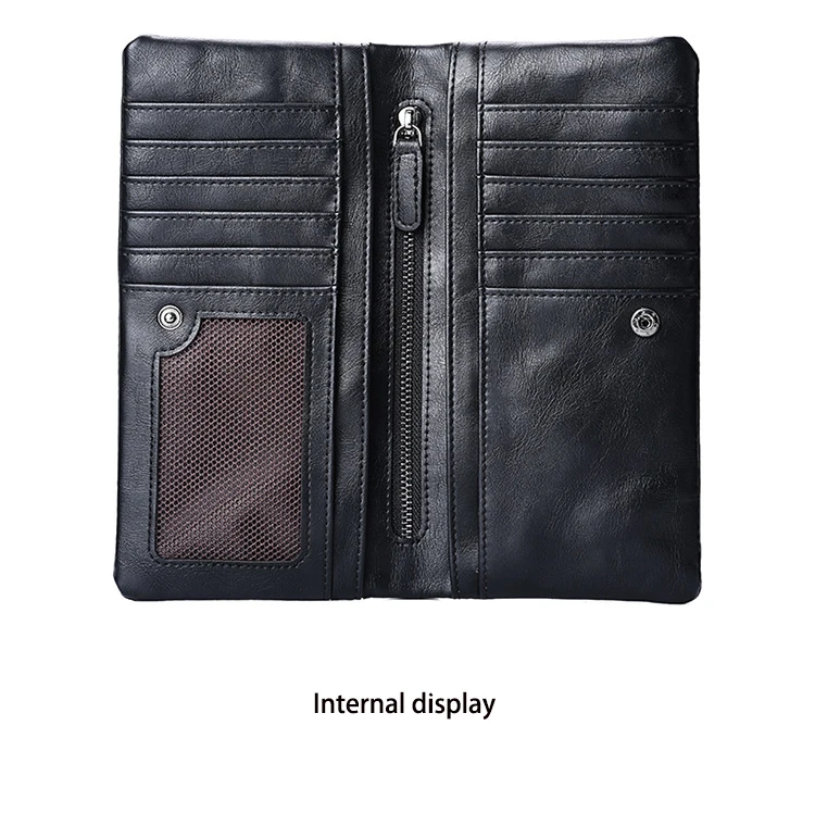 Chuwanglin fashion mens wallet long portefeuille femme casual Multi-card position men cartera mujer leather wallets E2220 | Багаж и сумки