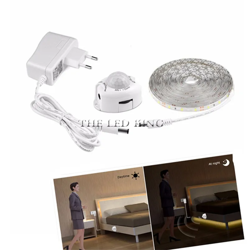 Беспроводная Светодиодная лента с датчиком движения гибкая клейкая лампа умным