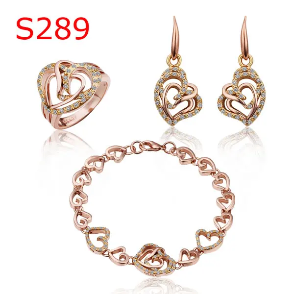 18K gold jewelry set fashion ring Genuine Austrian crystals italina Nickle free antiallergic GPS289 | Украшения и аксессуары