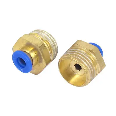 

6mm Tube 1/2BSP Male Thread Quick Air Fitting Coupler Connector 2pcs