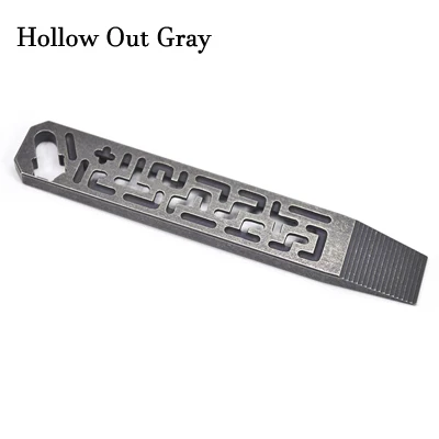 Hollow Out Gray Титановый сплав полый лом Открытый Карманные многофункциональные инструменты полый отвертка EDC - Цвет: Hollow Out Gray