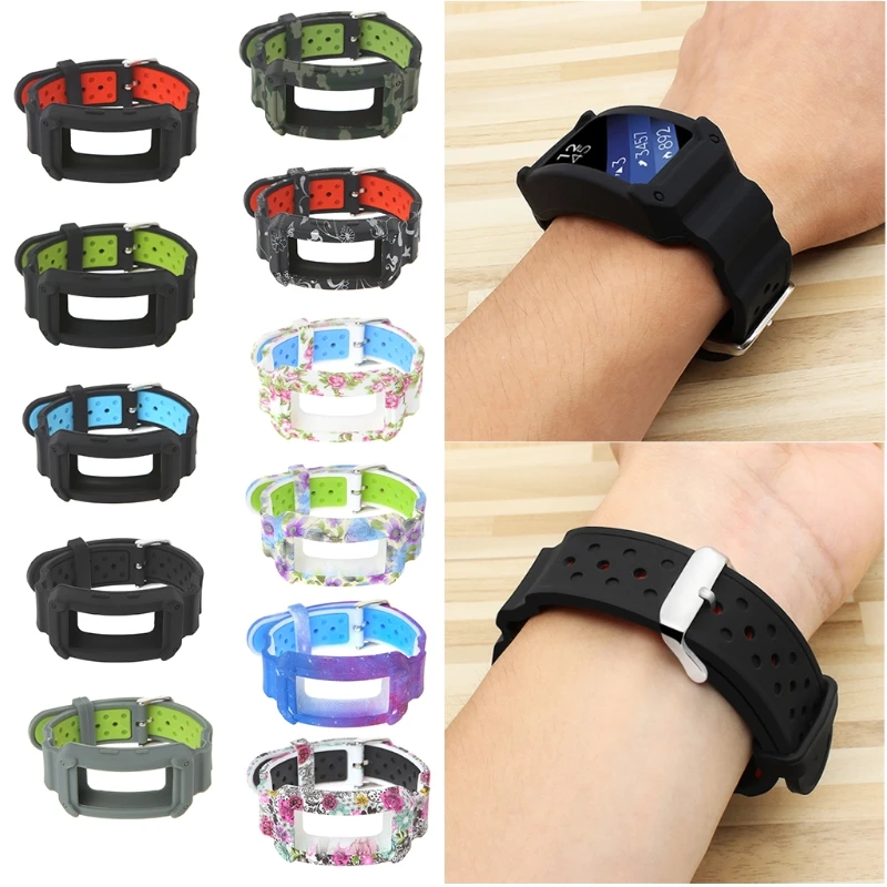 Силиконовый ремешок для часов Samsung Engrenagem Fit 2 R360/Fit2 Pro R365 Capa Protetora Quadro de Esportes