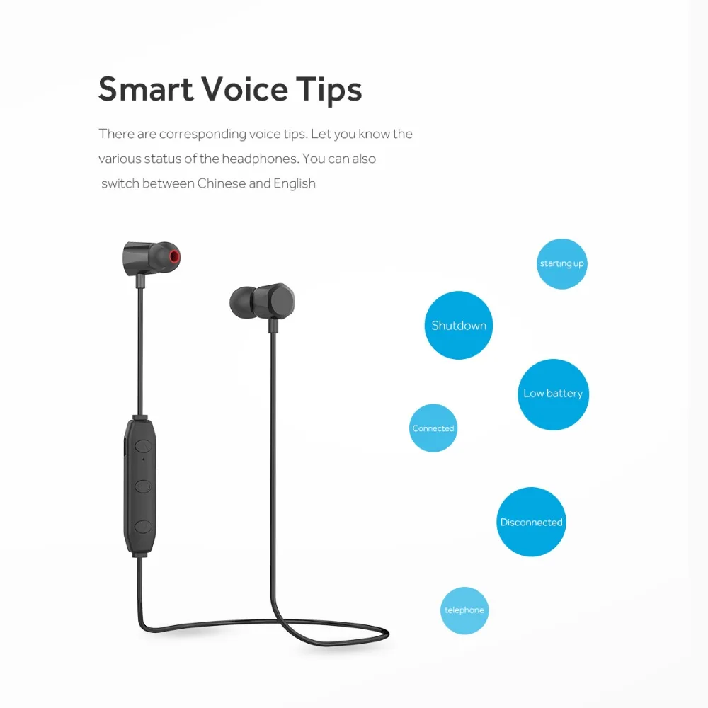 Rockspace беспроводные наушники bluetooth-наушники на шею для Xiaomi iPhone наушники стерео auriculares fone de ouvido с микрофоном
