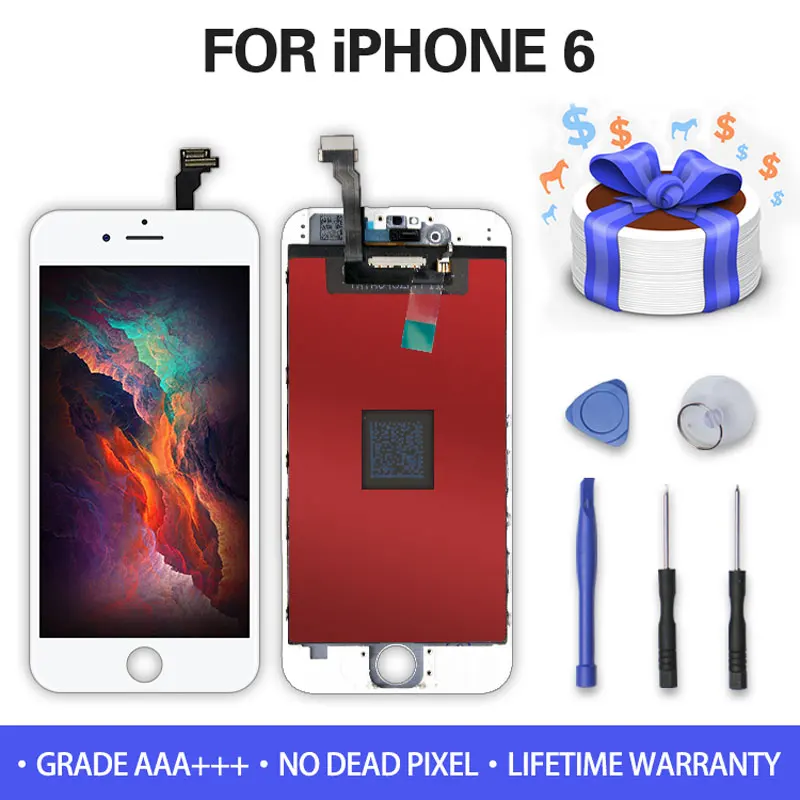 Белый и черный AAAAA бренд для iPhone 6/6 плюс ЖК-дисплей экран с 3D силой сенсорный 5