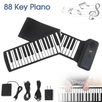 portable 88 keys usb midi roll up piano electronic piano silicone flexible keyboard organ built in speaker with sustain pedal