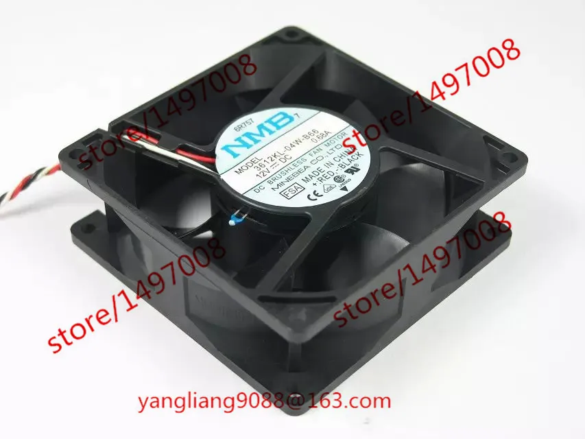 NMB-MAT 3612KL-04W-B66 FSA DC 12V 0.68A 3-проводной 92x92x32 мм вентилятор охлаждения сервера