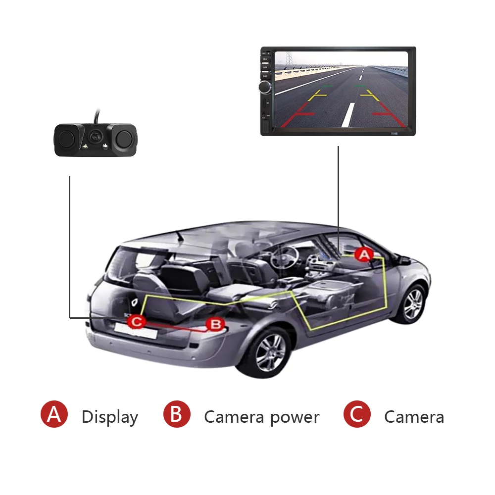 Автомобильная камера заднего вида ночного видения Светодиодная лампа высокой