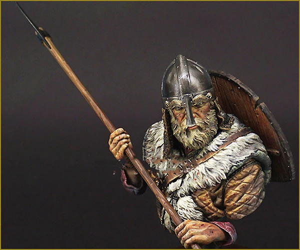 Неокрашенный набор 1/10 фигурка старинного воина Викинга бюста историческая