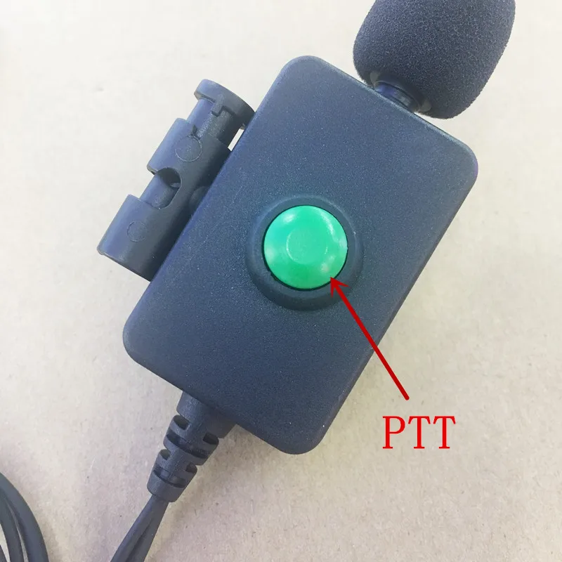 Большой микрофон PTT для наушников штекер K 2 контакта Kenwood Baofeng Wouxun Quansheng TYT Retevist Zastone