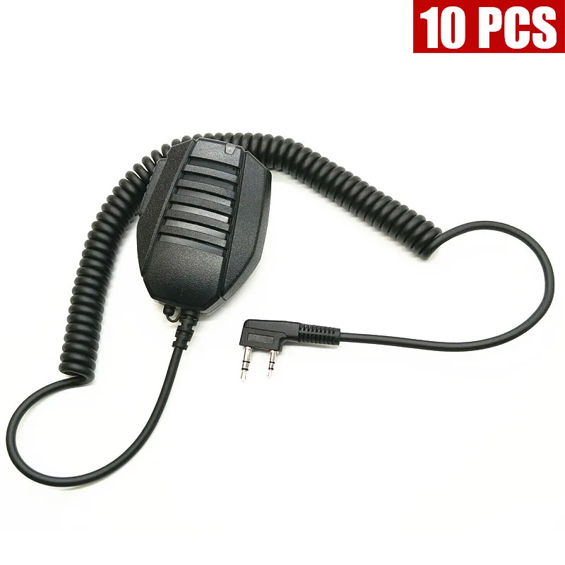 10 шт. 2-контактный Динамик PTT Новинка! MIC K24 микрофон для BAOFENG UV-5R 5RA/B/C/D/E UV-3R + kenwood Walkie