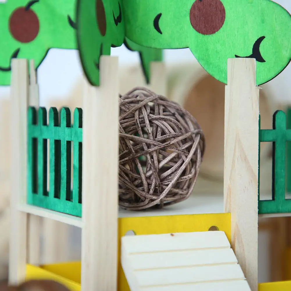 Hamster House Playstand Playground Perch Gym Stand Playpen Ladders Exercise Playgym With Feeder Cage Accessories Exercise Toy