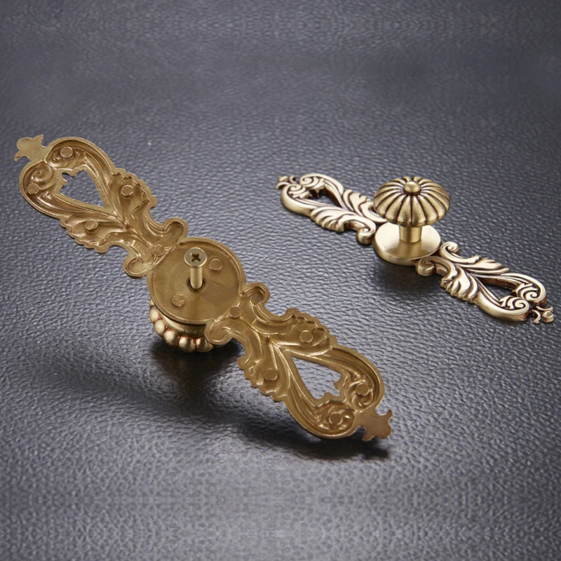 Твердые Медь Европейский бронзовые для выдвижных шкафчиков шкаф дверные ручки