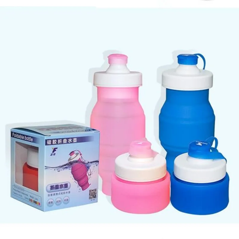 530ml bottles Europe United States popular outdoor sports travel kettle portable Shatterproof silicone folding fitness | Дом и сад