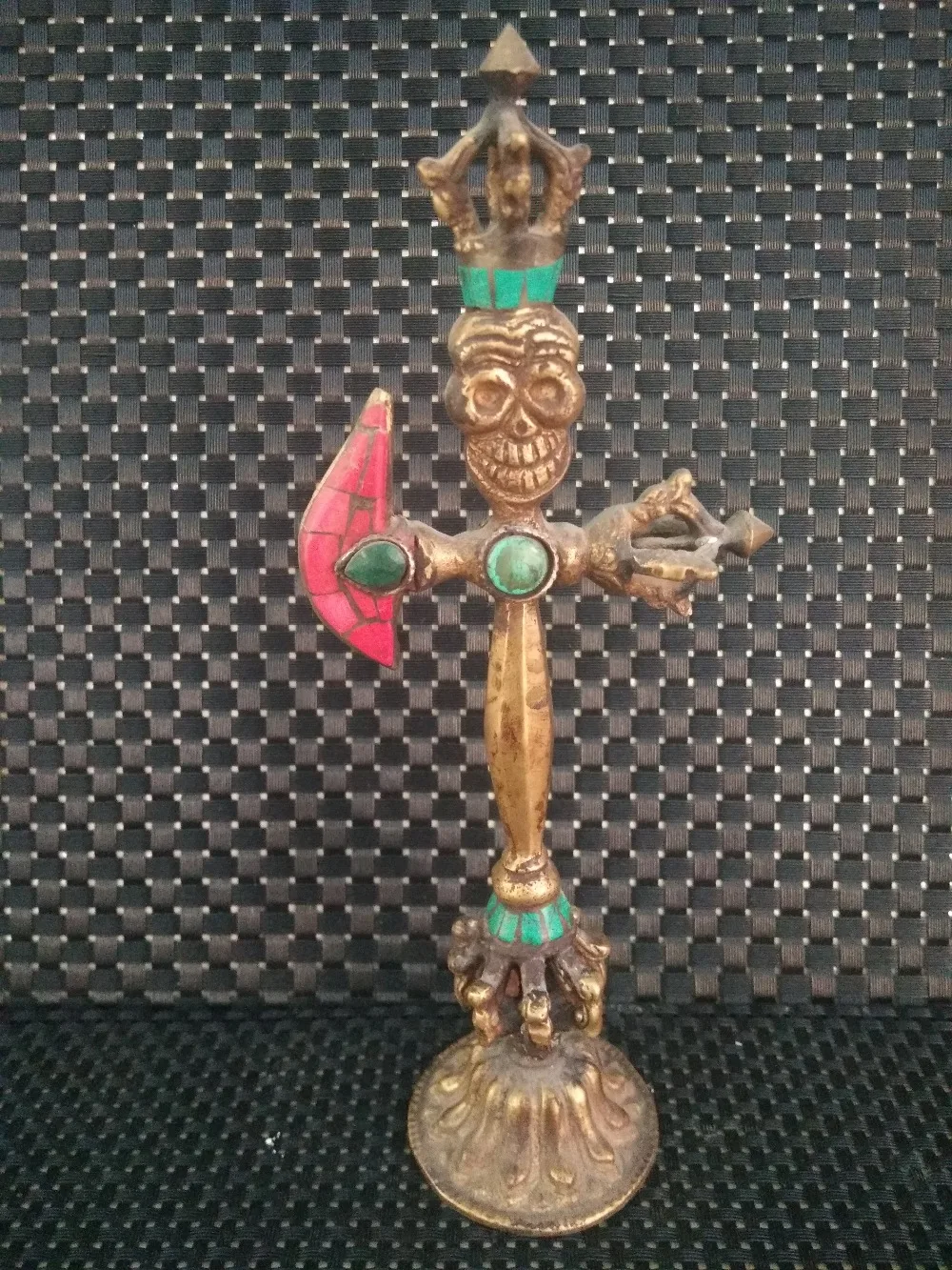 Antique bronze China Vajra pestle Epicor talisman feng shui supplies Home Furnishing Decor Exorcise evil spirits |
