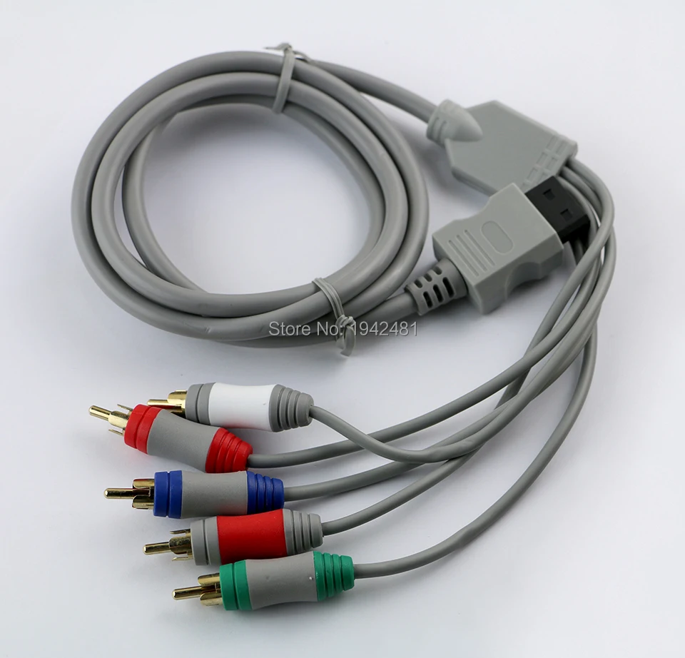 

100PCS By DHL High quality 1.8m Component HD HDTV AV Adapter Cable Audio Video 5 RCA For Nintendo Wii game cable