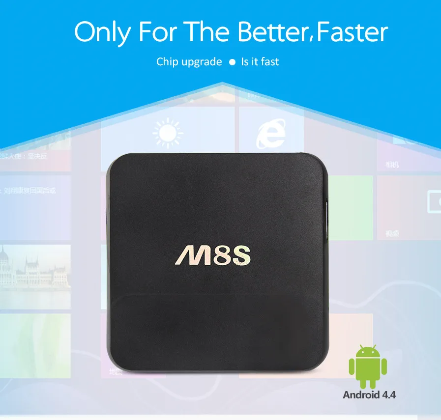 2017 Горячие vensmile M8s Android ТВ коробке 2 г/8 г Dual Band 2.4 г/5 Wi-Fi android 4.4 Amlogic s812 чип 4 К Full HD Smart t