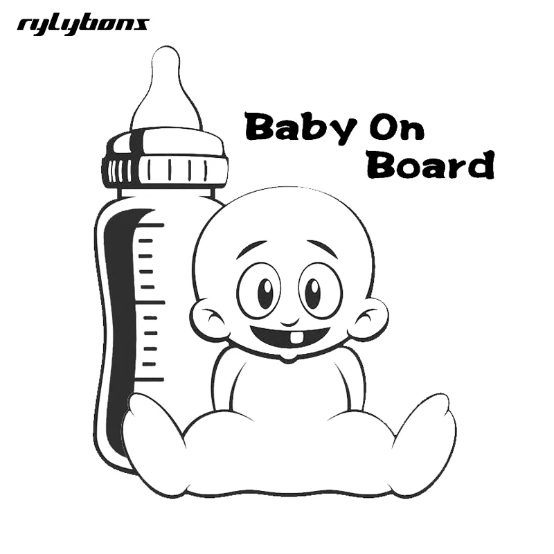 Rylybons 2 я половинная цена стикер для кузова автомобиля улыбка ребенка на доске 13 3*15