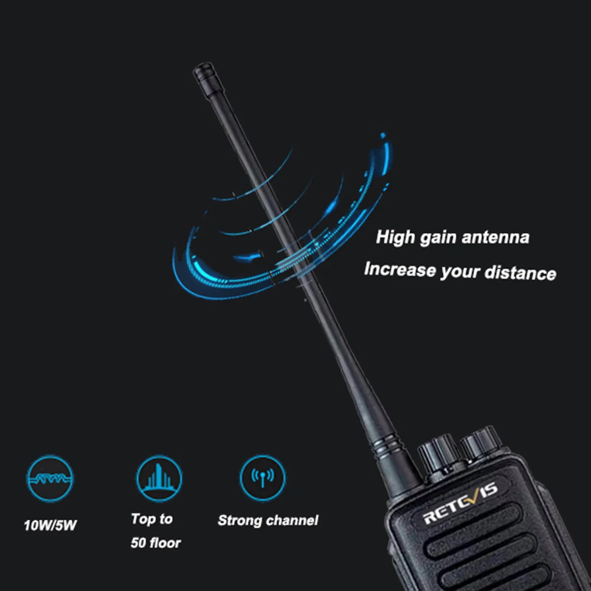 Retevis RT1 10 Вт рация радио УКВ радиостанция скремблер 1750 Гц toneTwo Way Радио Портативный водонепроницаемый IP54