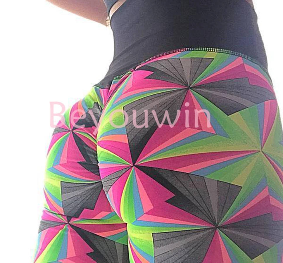 Модные обтягивающие спортивные штаны пуш-ап Эластичные Обтягивающие Леггинсы