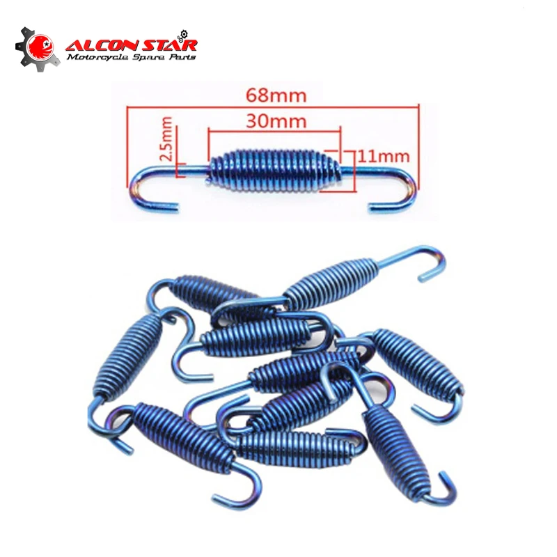 

Alconstar 10 шт., поворотная пружина из нержавеющей стали для крепления выхлопных газов мотоцикла с набором сварочных креплений для Honda Yamaha Suzuki